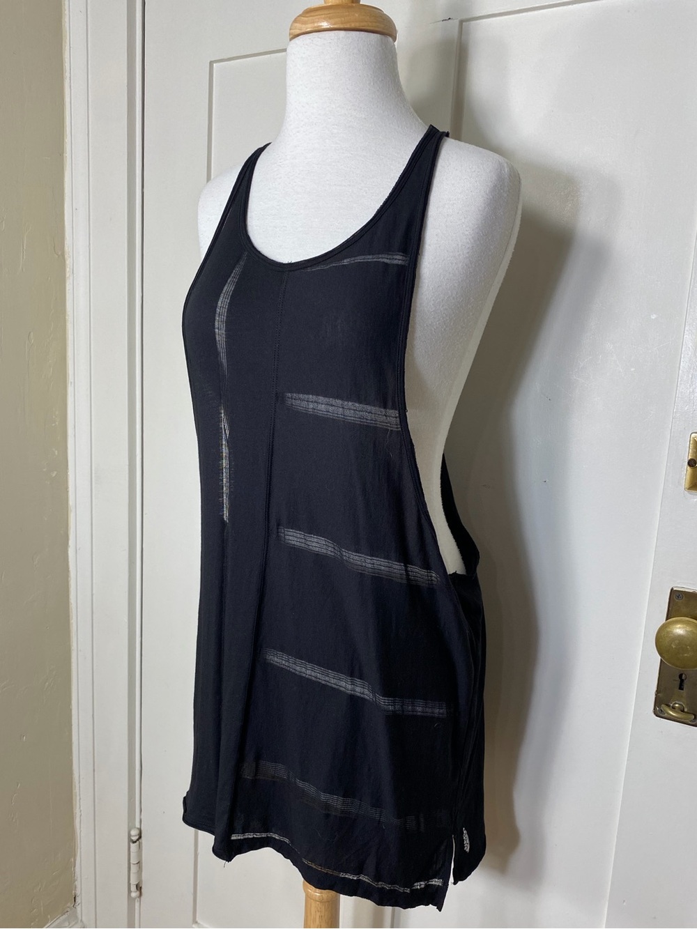 FP Movement by Free People Distressed Long Muscle Tank Top M